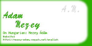 adam mezey business card